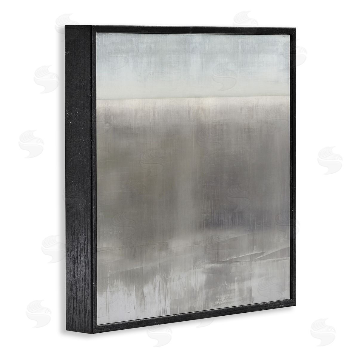 Taylor Hamilton Contemporary Gray Fog Black Framed Giclee Wall Artside_