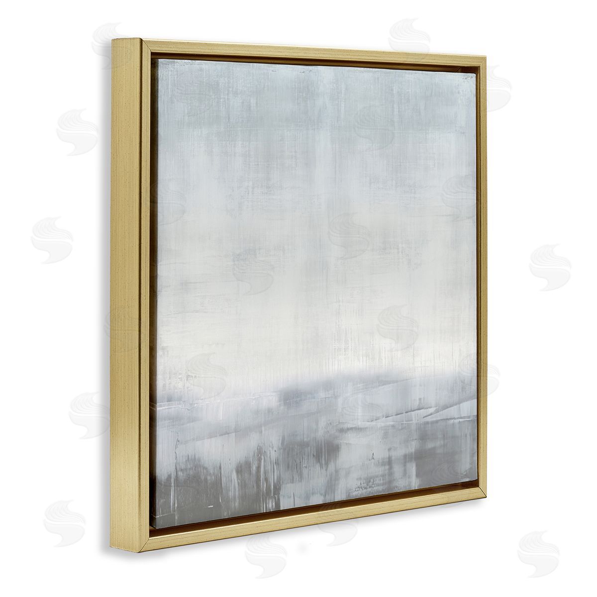 Taylor Hamilton Gray Contemporary Scenery Gold Floater Frame Canvas Artside_