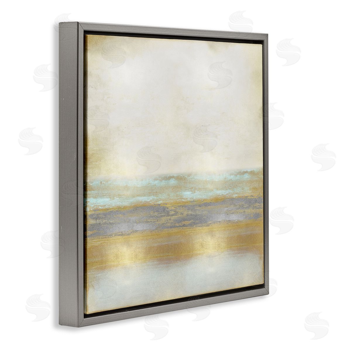 Taylor Hamilton Modern Glam Landscape Gray Floater Frame Canvas Artside_