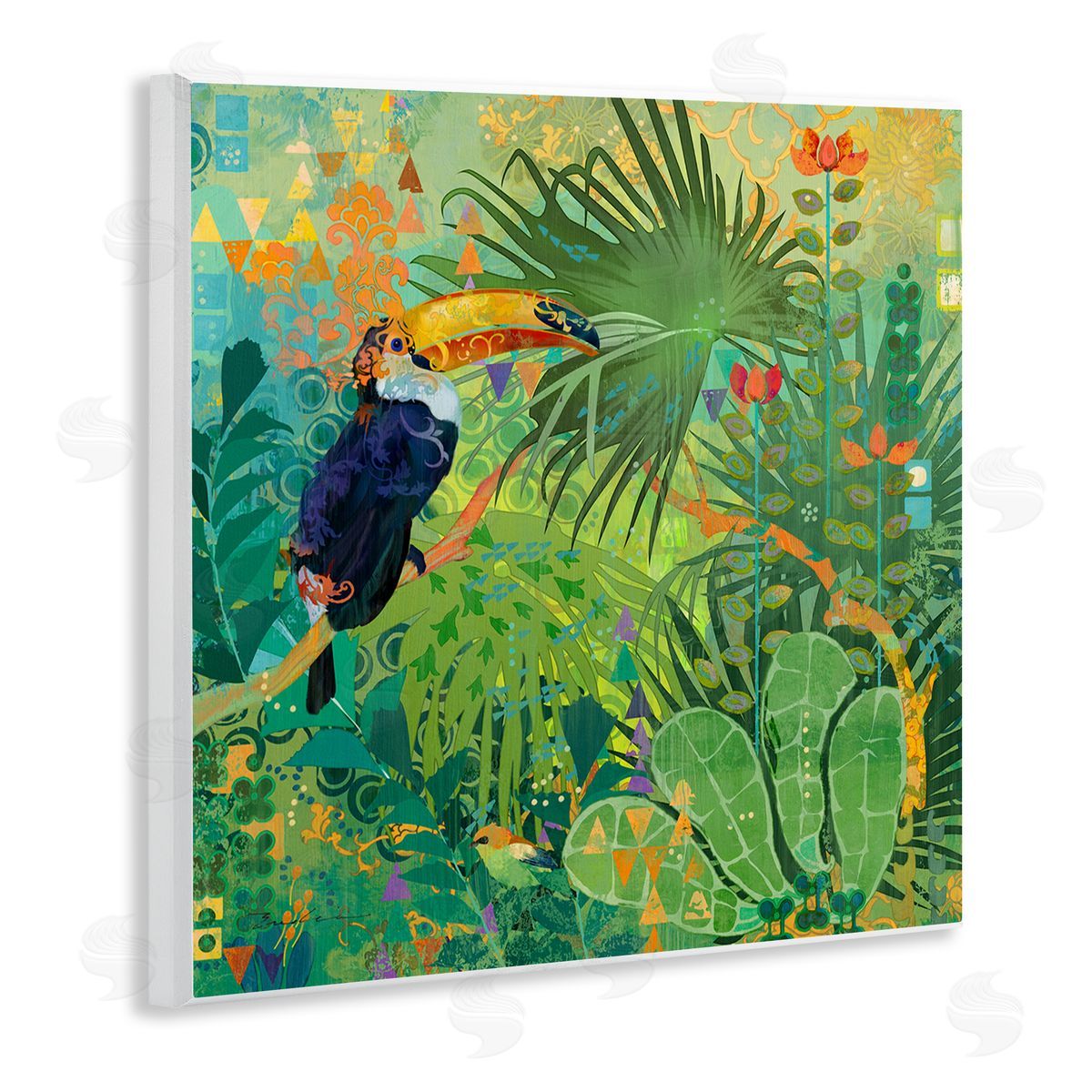 Evelia Designs Toucan Rainforest Nature Wall Plaque Artside_
