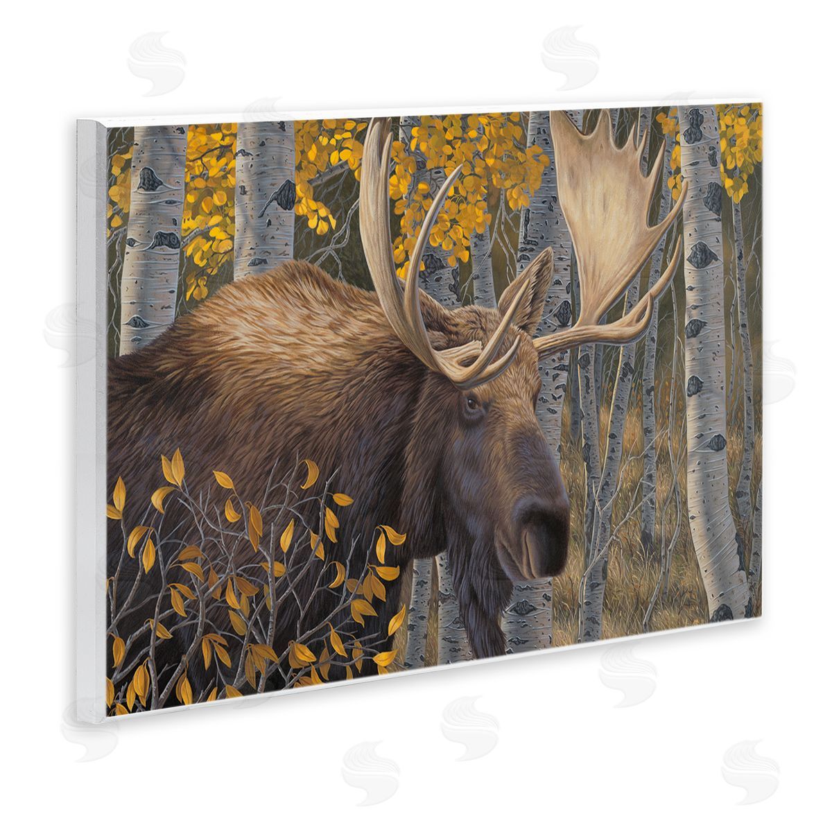 Jeff Hoff Moose in Fall Foliage Wall Plaque Artside_