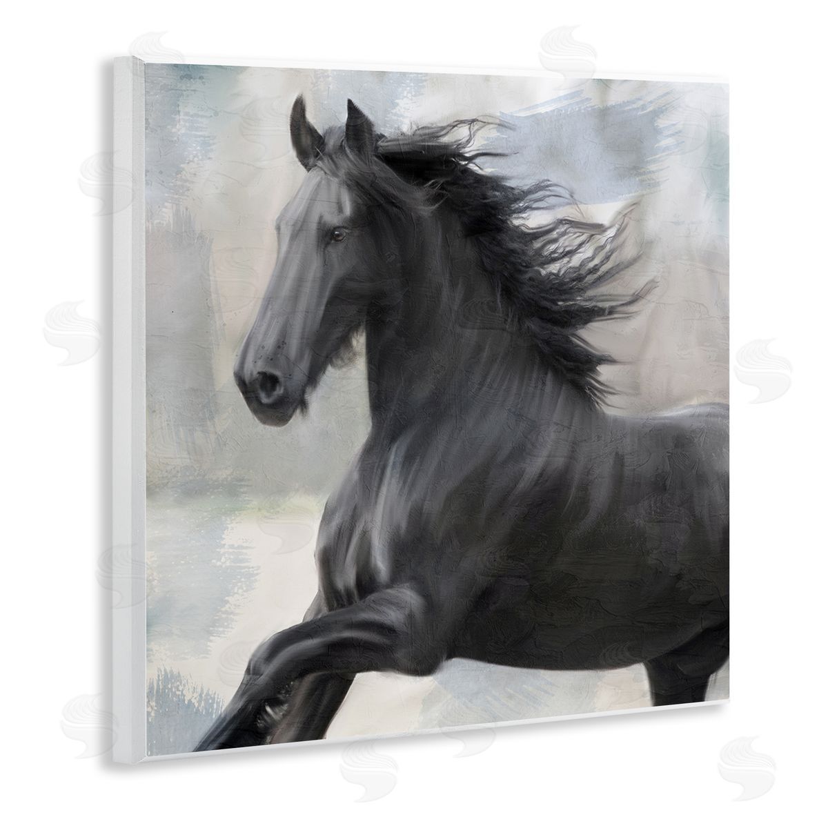 Kim Allen Black Stallion Horse Wall Plaque Artside_