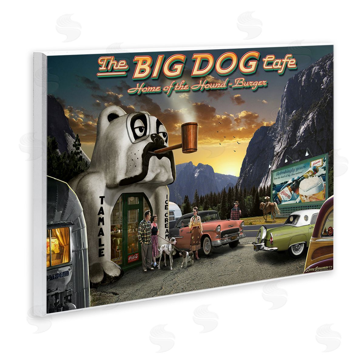 Larry Grossman Big Dog Cafe Scenery Wall Plaque Artside_