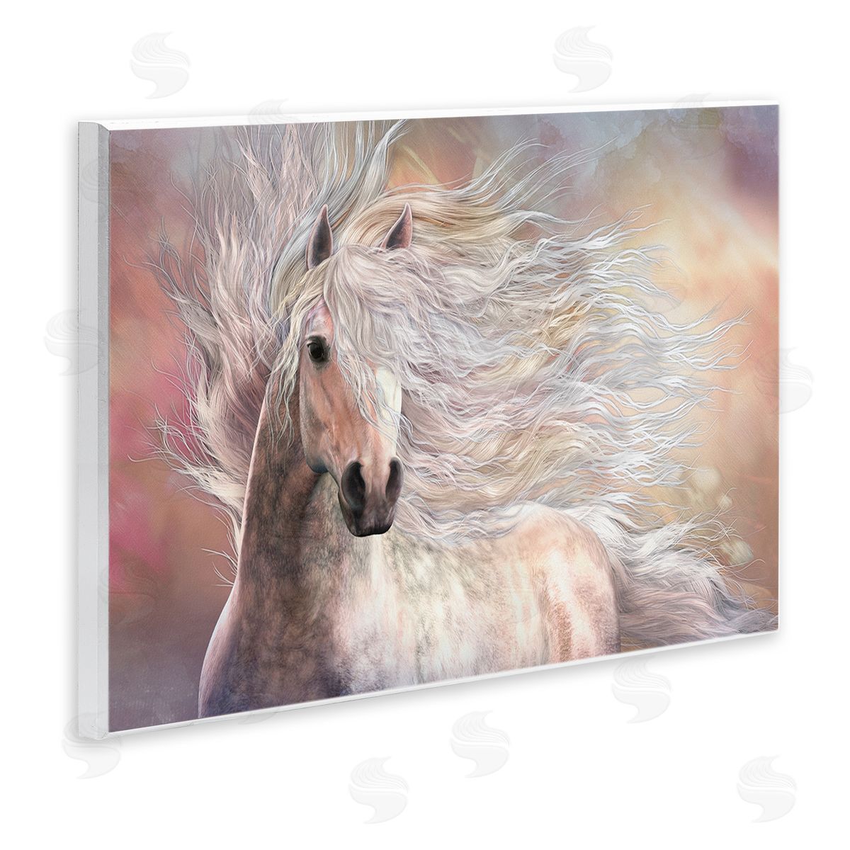 Laurie Prindle Cielo Windblown Stallion Portrait Wall Plaque Artside_
