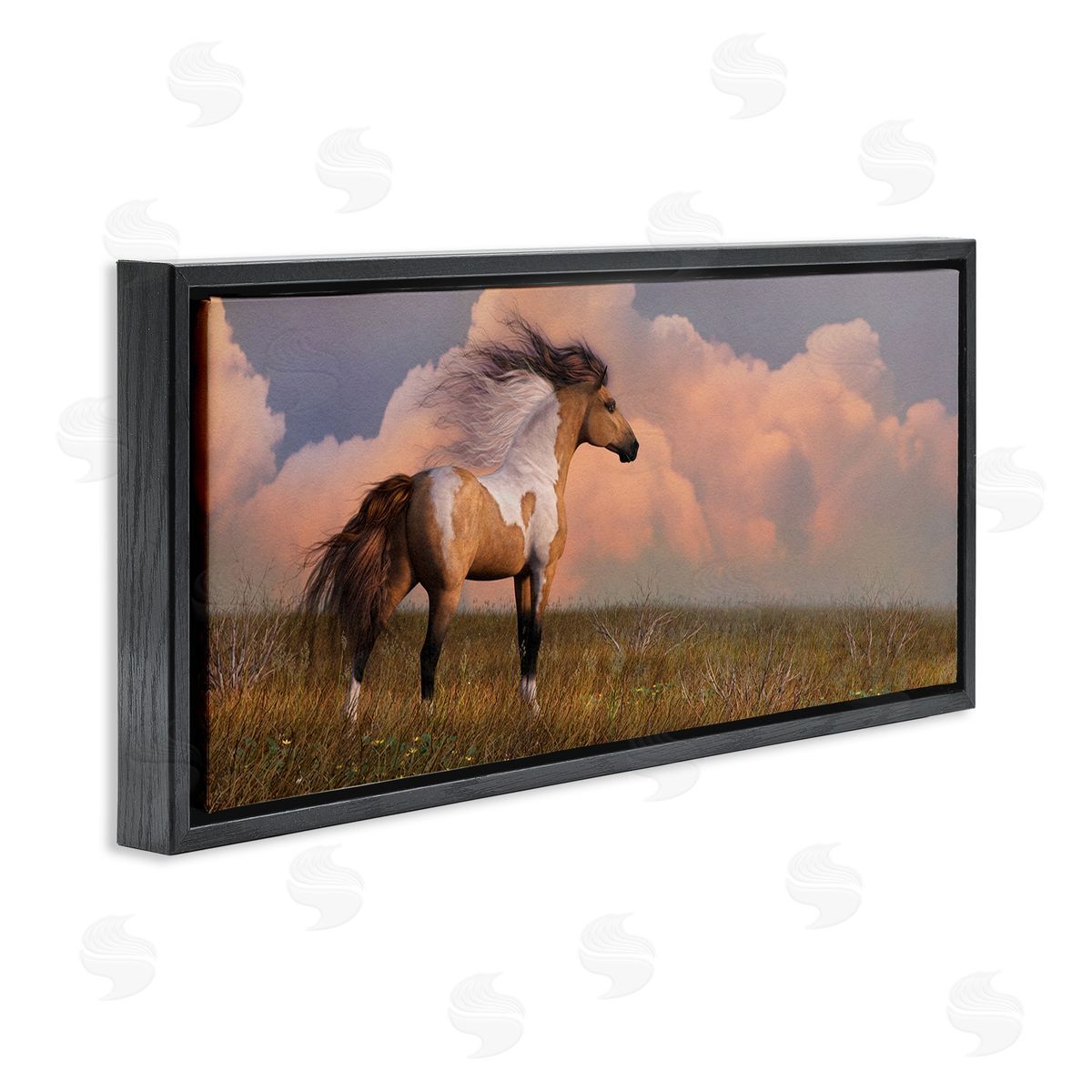 Laurie Prindle Into the West Horse Black Floater Frame Canvas Artside_