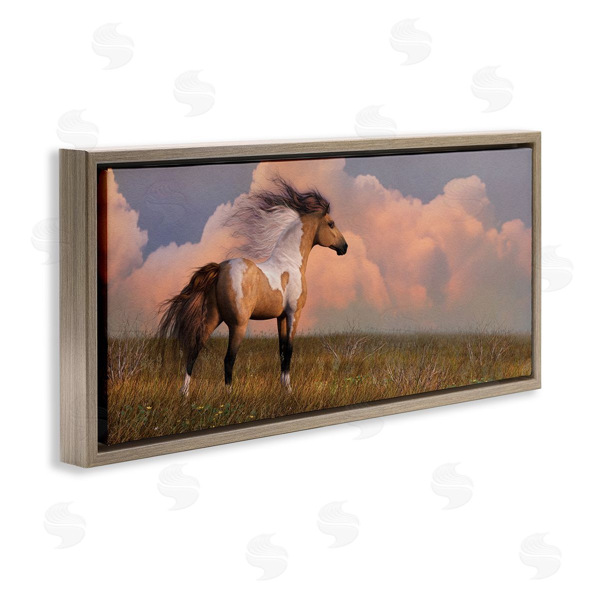 Laurie Prindle Into the West Horse Brown Floater Frame Canvas Artside_