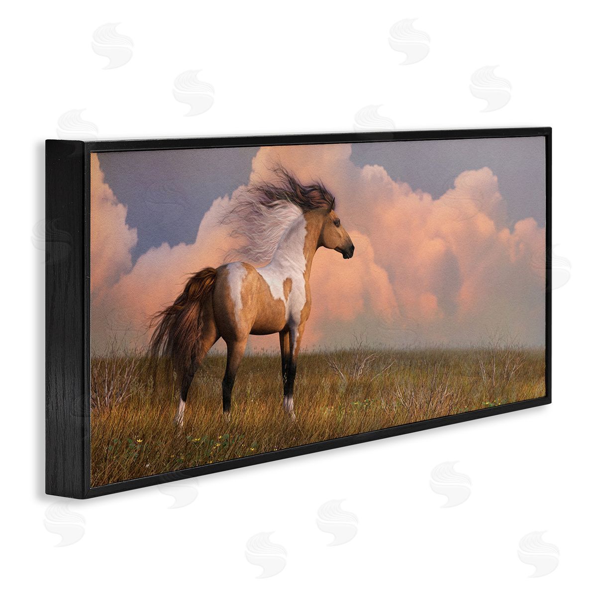 Laurie Prindle Into the West Horse Black Framed Giclee Wall Artside_