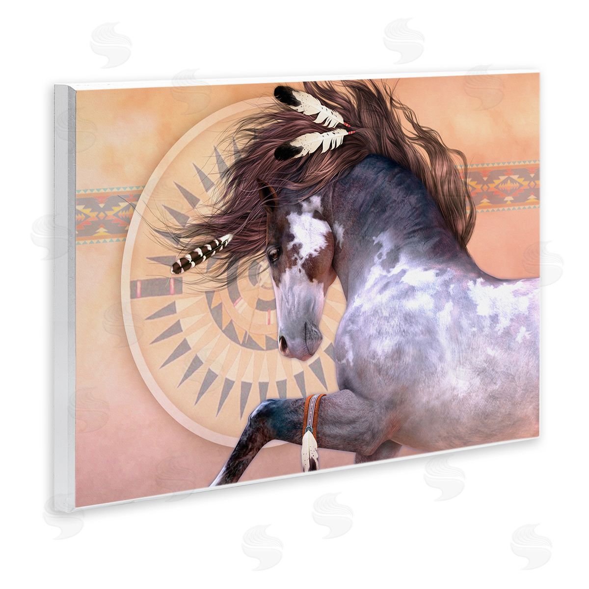 Laurie Prindle Native Spirit Stallion Wall Plaque Artside_