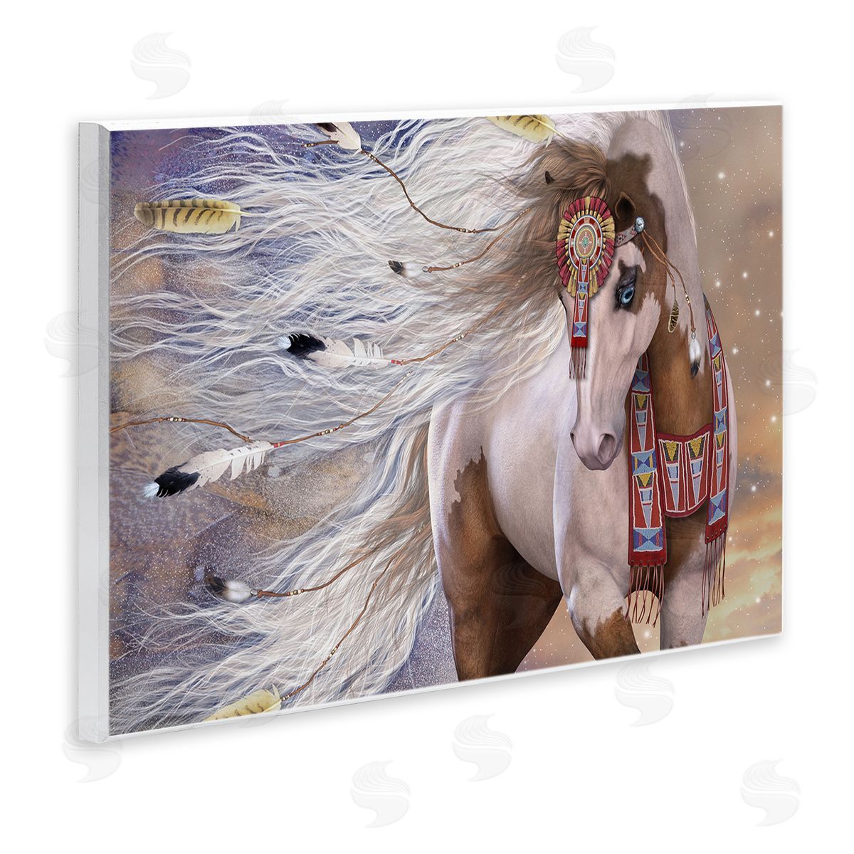 Laurie Prindle Horse With Feathers Wall Plaque Artside_