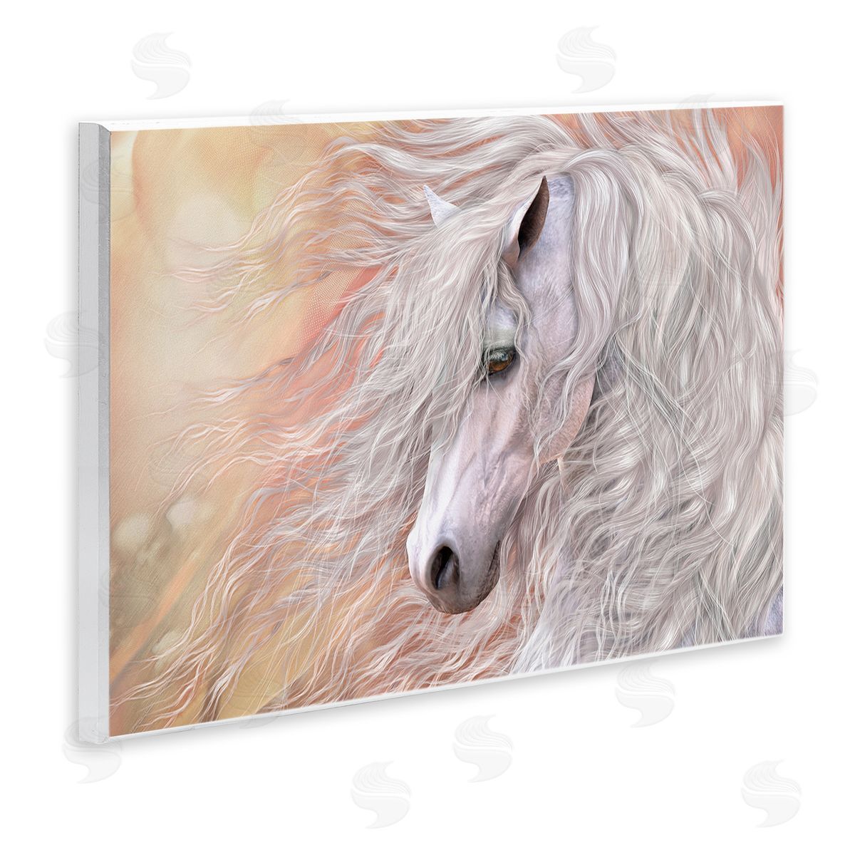 Laurie Prindle Primavera White Horse Wall Plaque Artside_