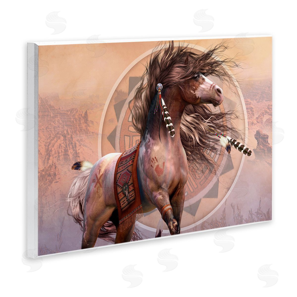 Laurie Prindle Spirit Warrior Horse Wall Plaque Artside_