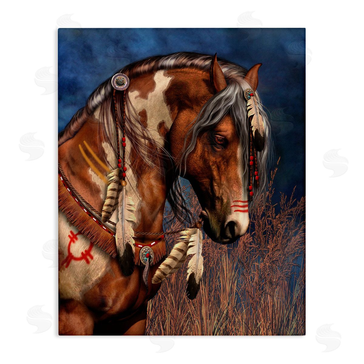 Laurie Prindle War Pony Portrait Canvas Wall Art