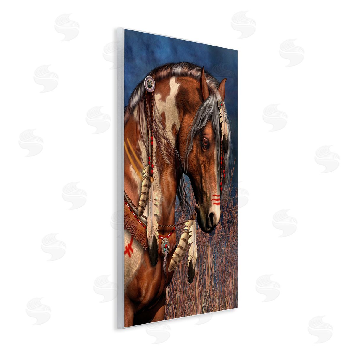 Laurie Prindle War Pony Portrait Wall Plaque Artside_