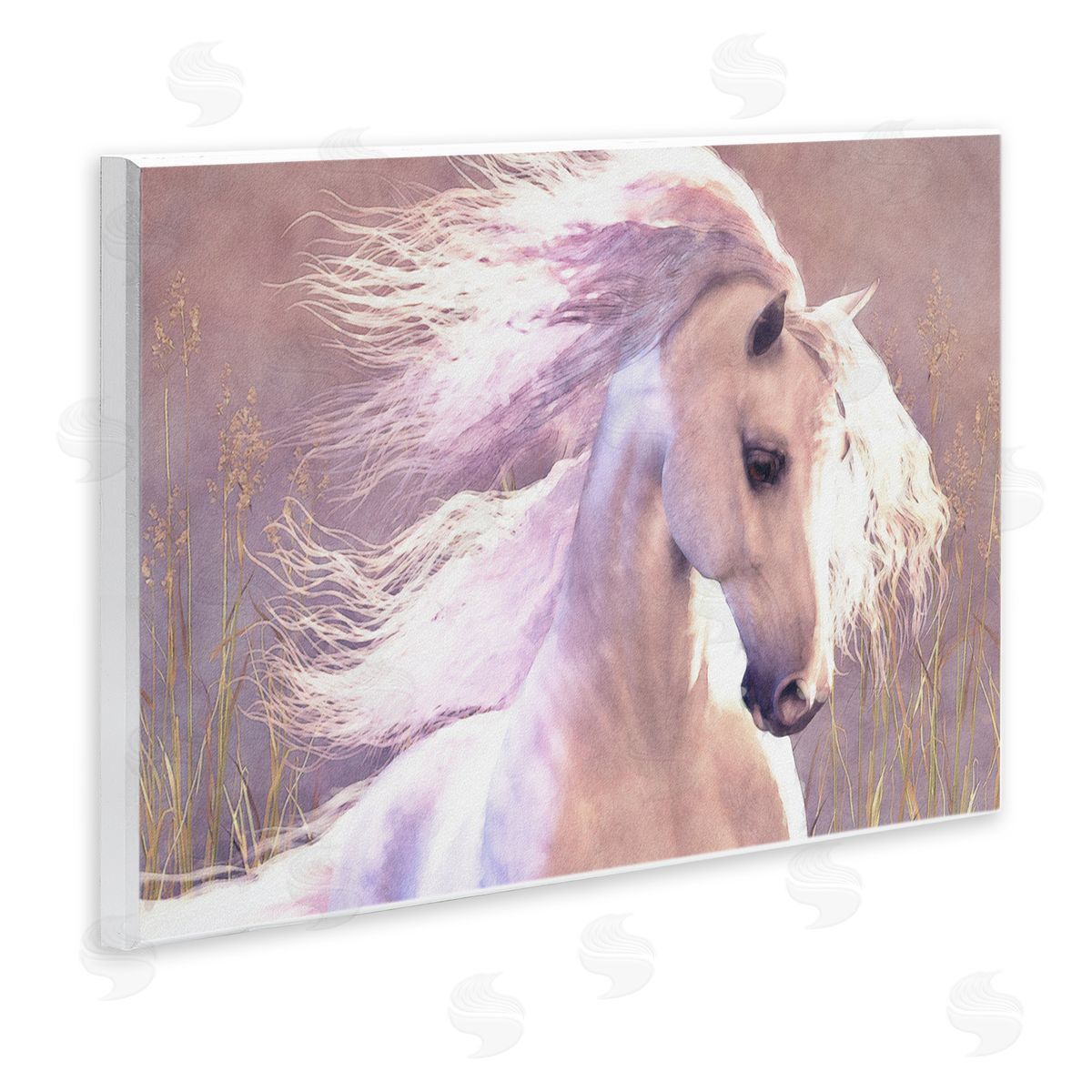 Laurie Prindle White Horse in Nature Wall Plaque Artside_