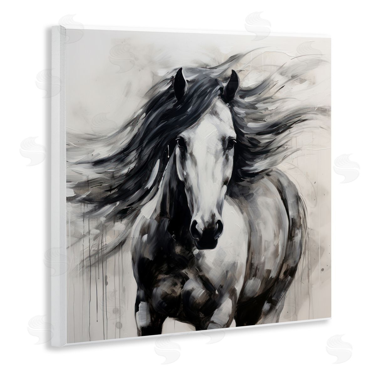 Irena Orlov Black Horse Abstraction Wall Plaque Artside_