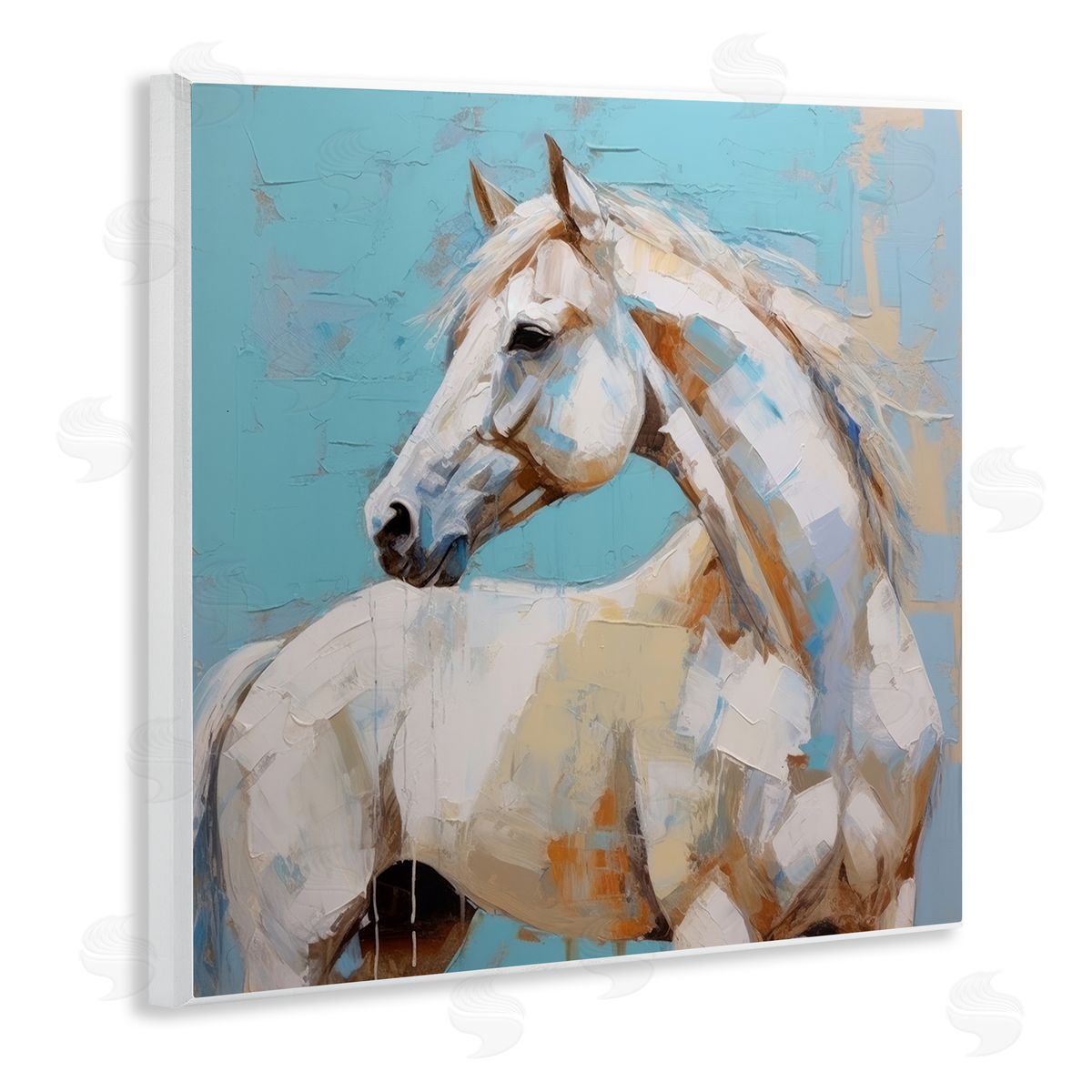 Irena Orlov Modern Horse on Blue Wall Plaque Artside_