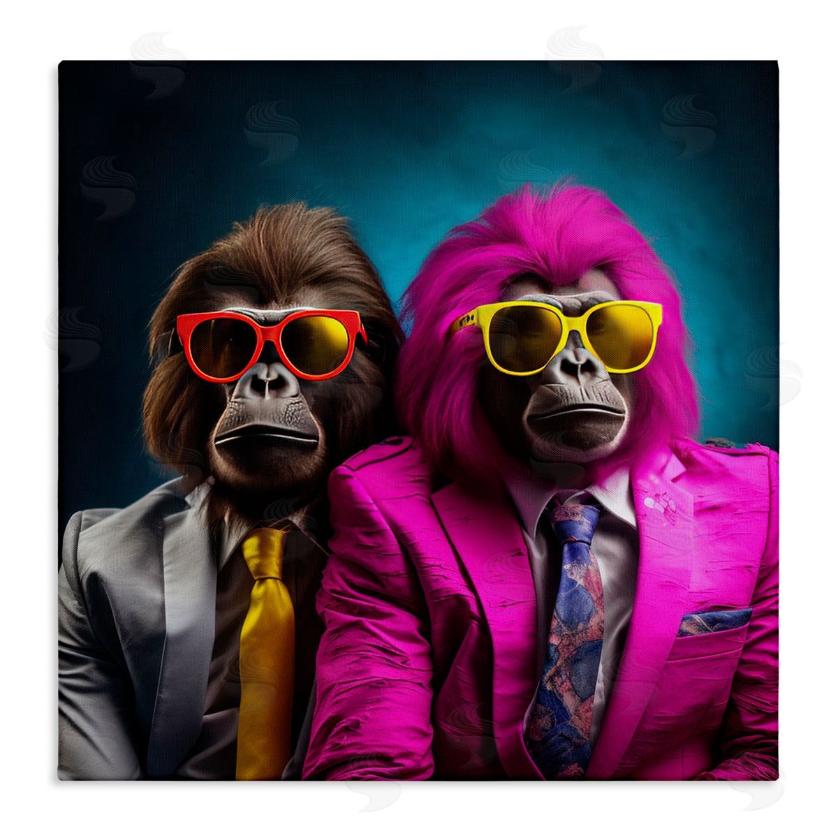 Irena Orlov Gorillas in Suits Canvas Wall Art