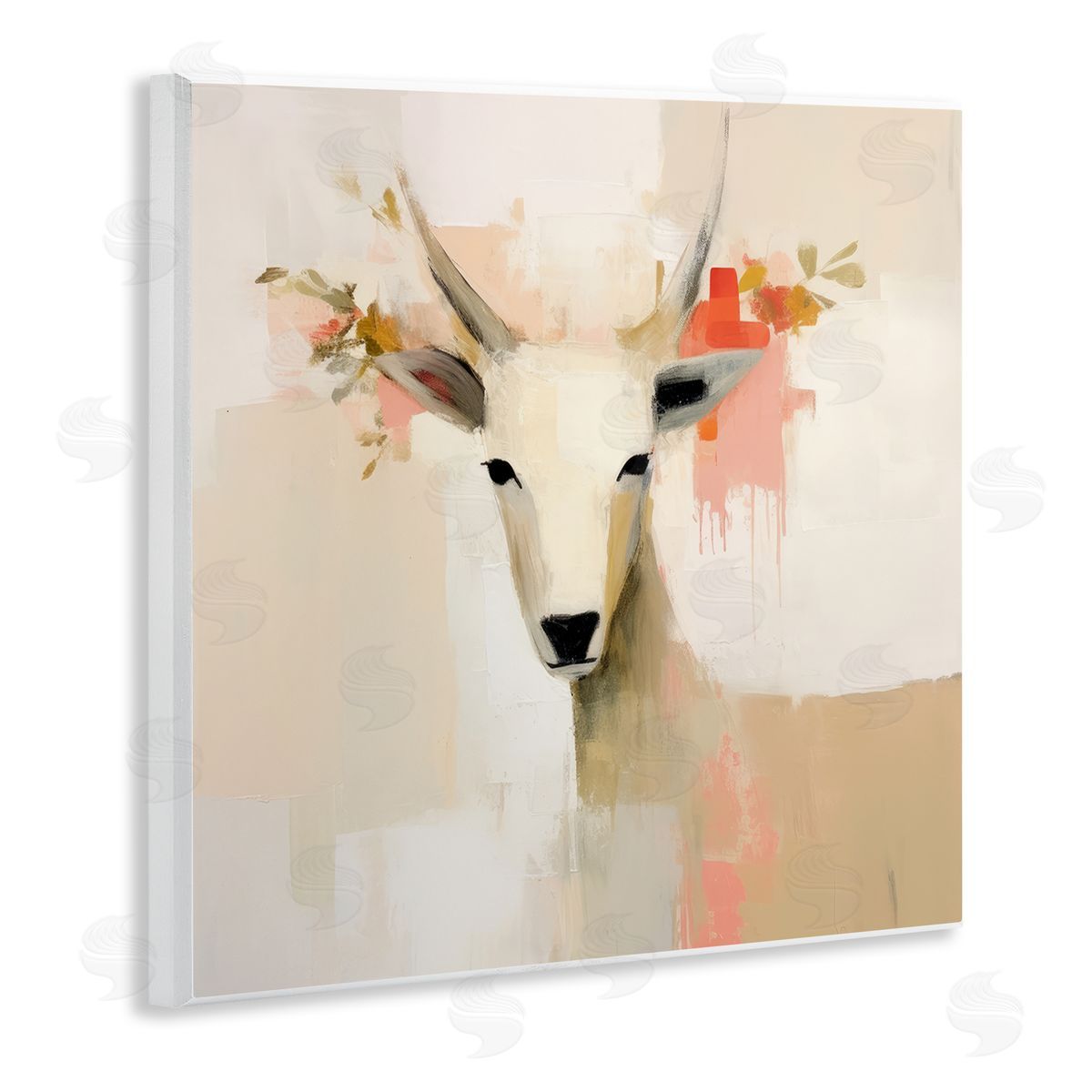 Irena Orlov Beige Antelope Portrait Wall Plaque Artside_