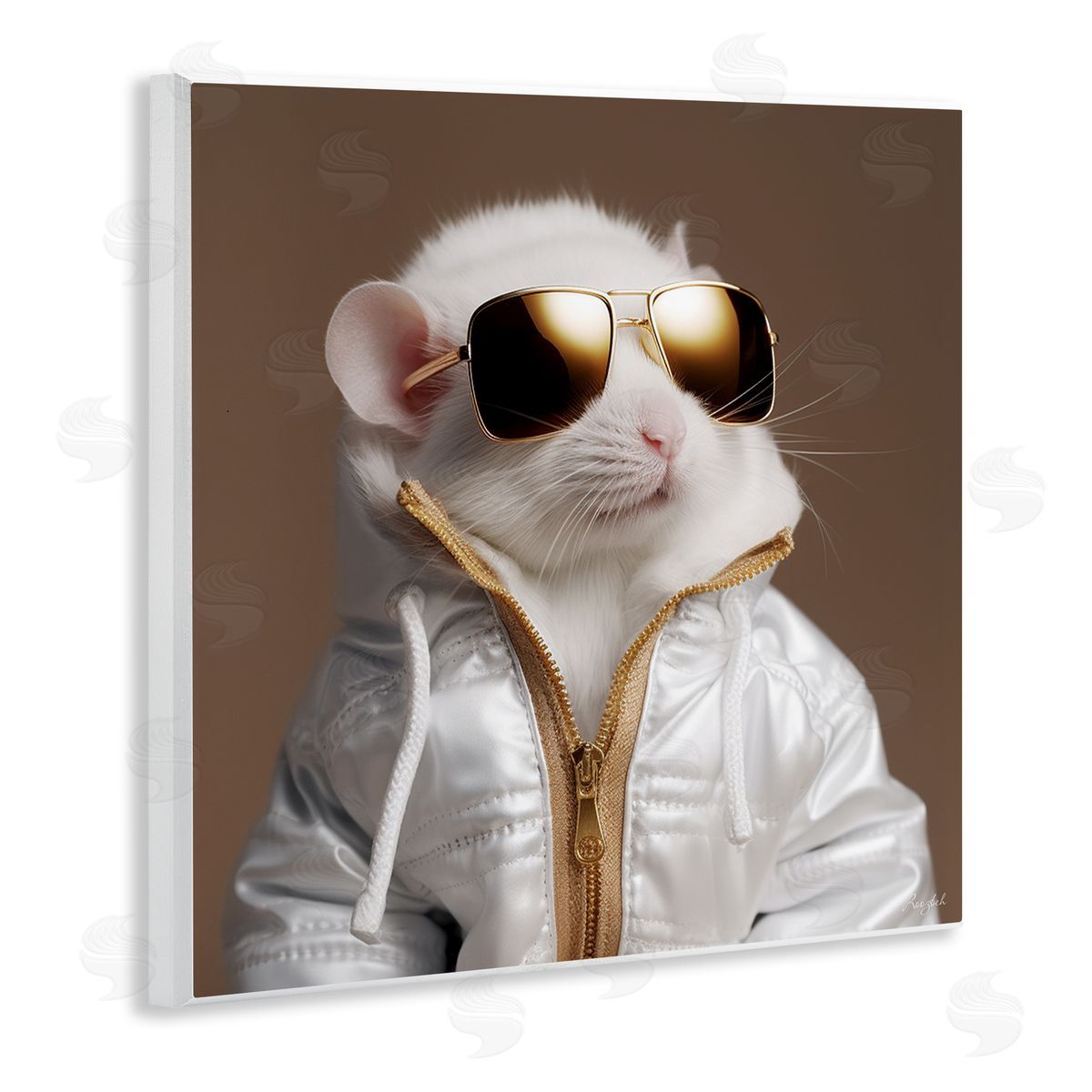 Roozbeh Fashionable White Mouse Wall Plaque Artside_