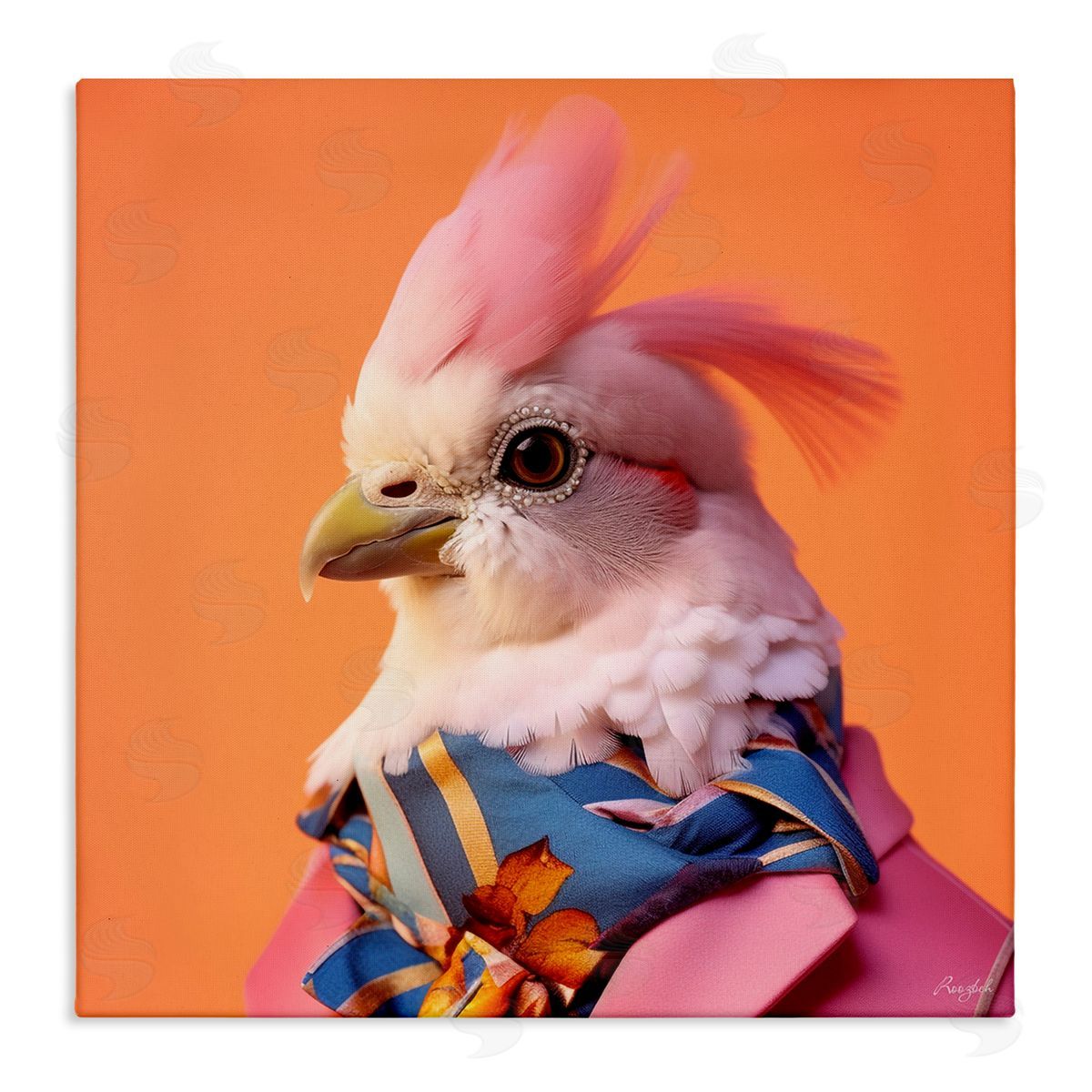 Roozbeh Stylish Bird Portrait Canvas Wall Art