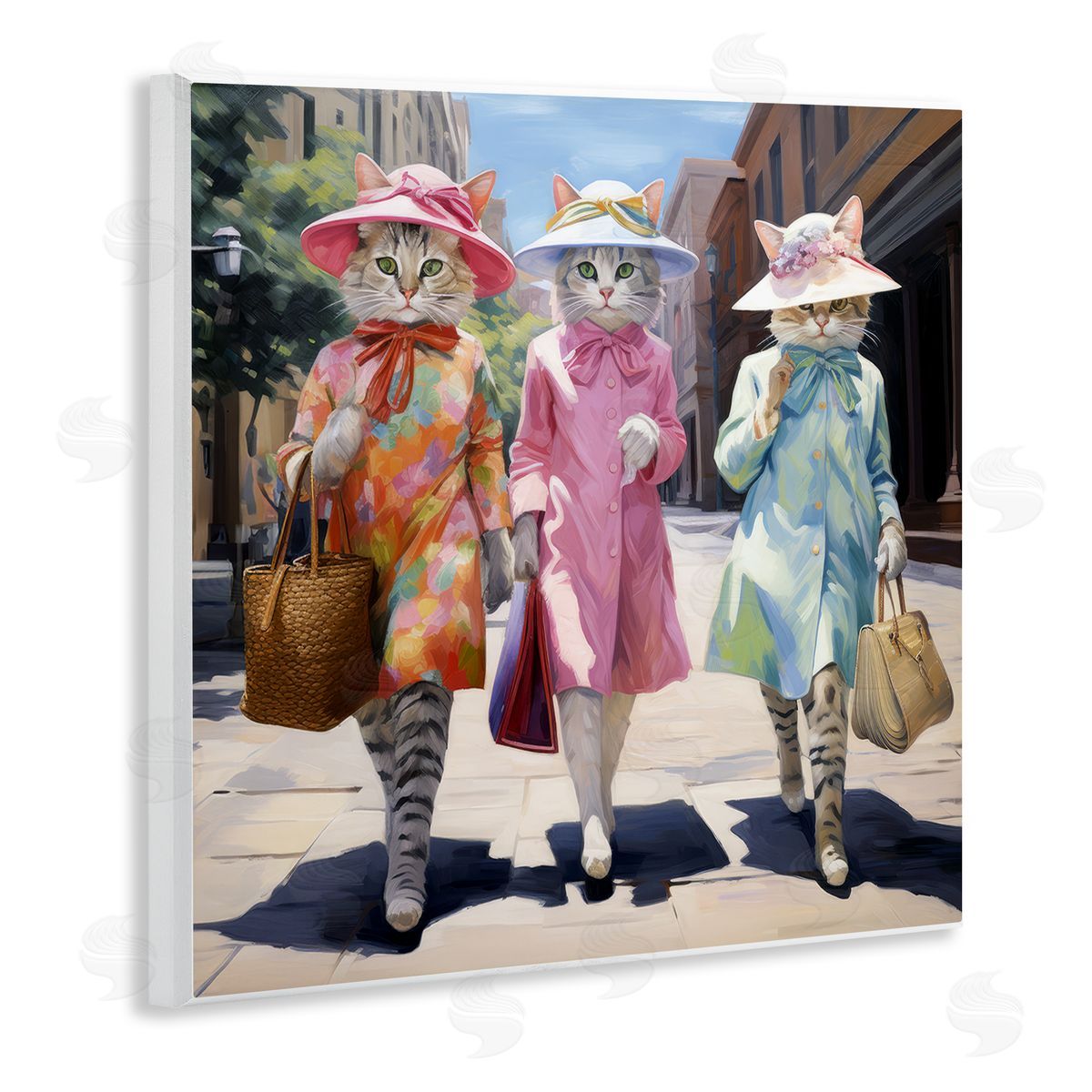 Ray Powers Feline Fashion Cats Wall Plaque Artside_