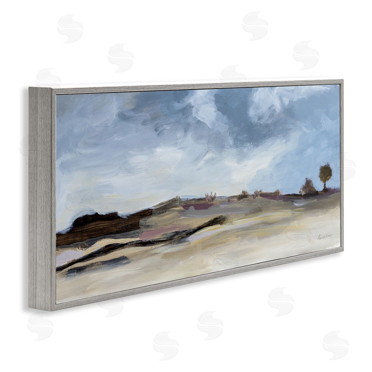 Pamela Munger Desert Landscape Painting Gray Framed Giclee Wall Artside_