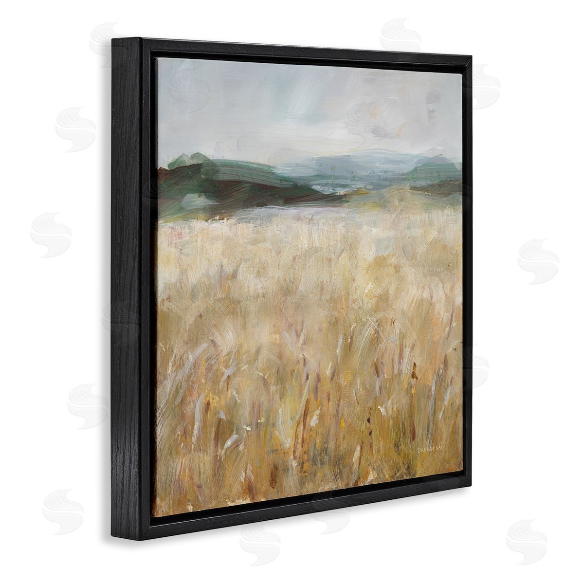 Danhui Nai Wheat Field Landscape Black Floater Frame Canvas Artside_