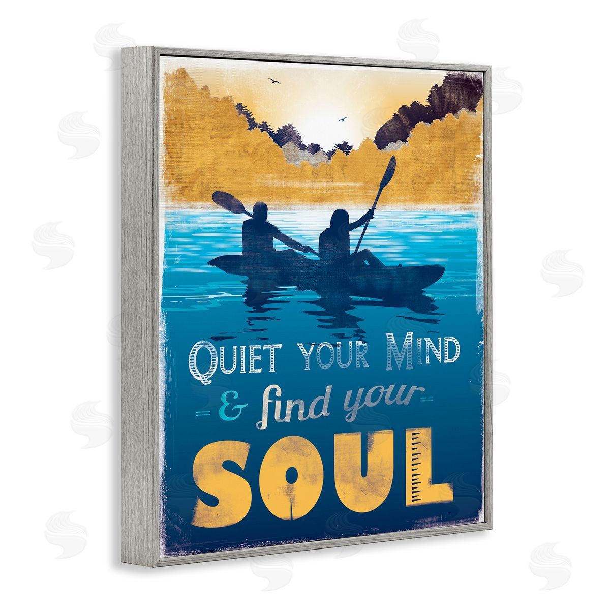 Judi Bagnato Find Your Soul Scene Gray Framed Giclee Wall Artside_