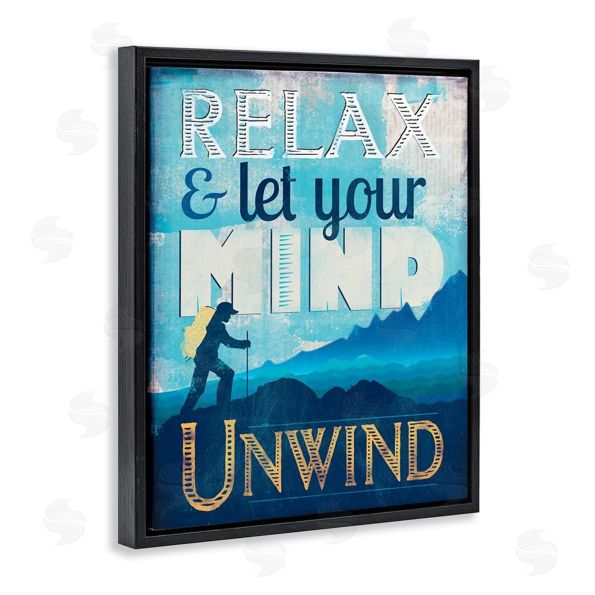 Judi Bagnato Unwind Hiking Nature Black Floater Frame Canvas Artside_