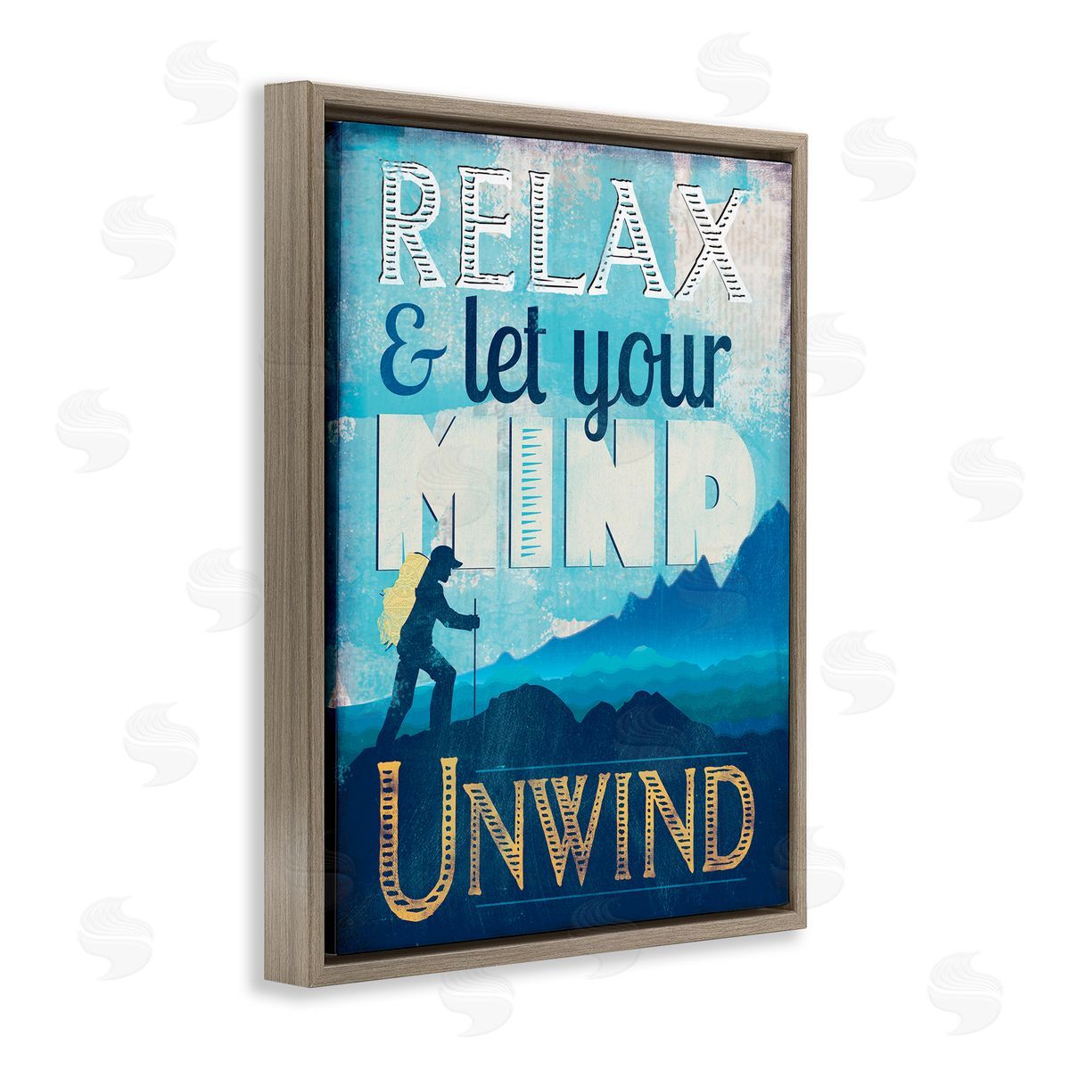 Judi Bagnato Unwind Hiking Nature Brown Floater Frame Canvas Artside_