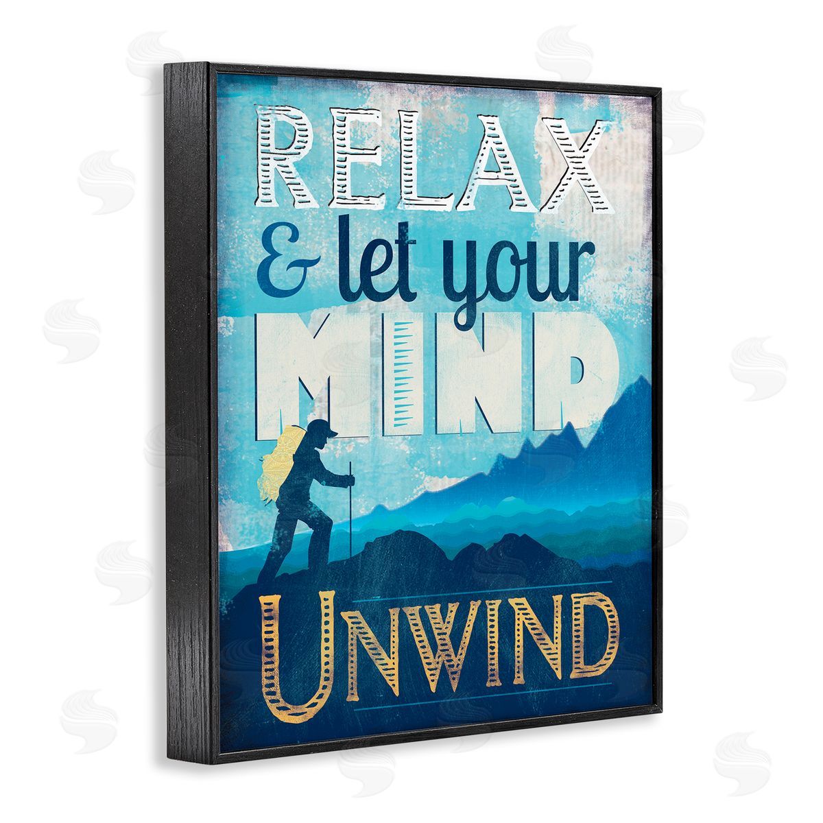 Judi Bagnato Unwind Hiking Nature Black Framed Giclee Wall Artside_