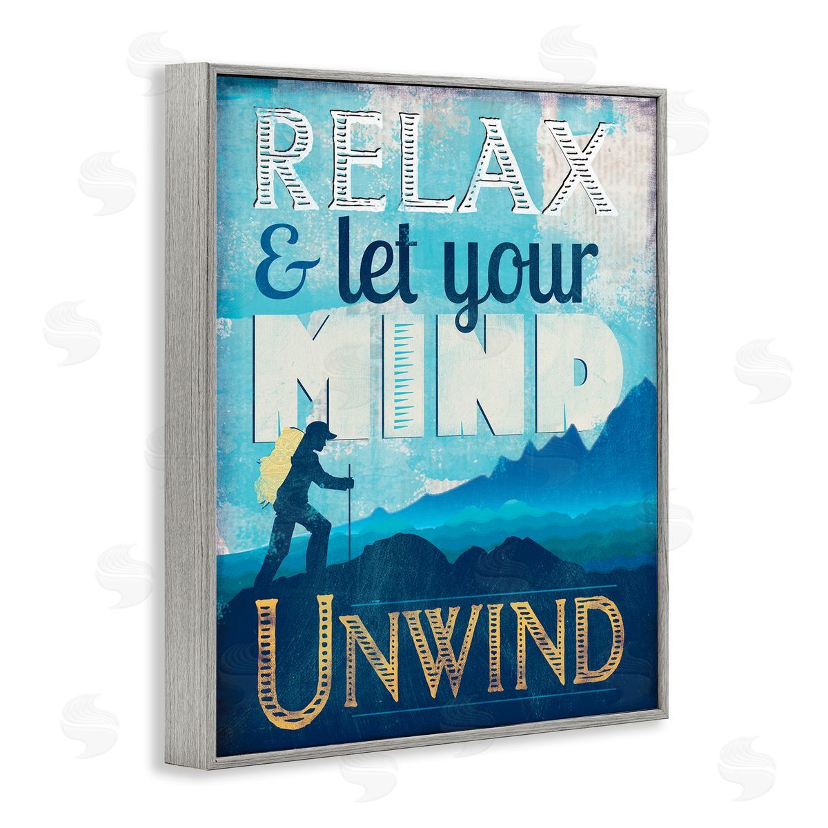 Judi Bagnato Unwind Hiking Nature Gray Framed Giclee Wall Artside_