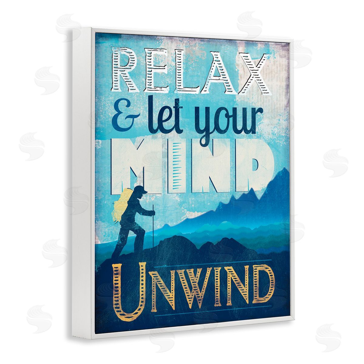 Judi Bagnato Unwind Hiking Nature White Framed Giclee Wall Artside_