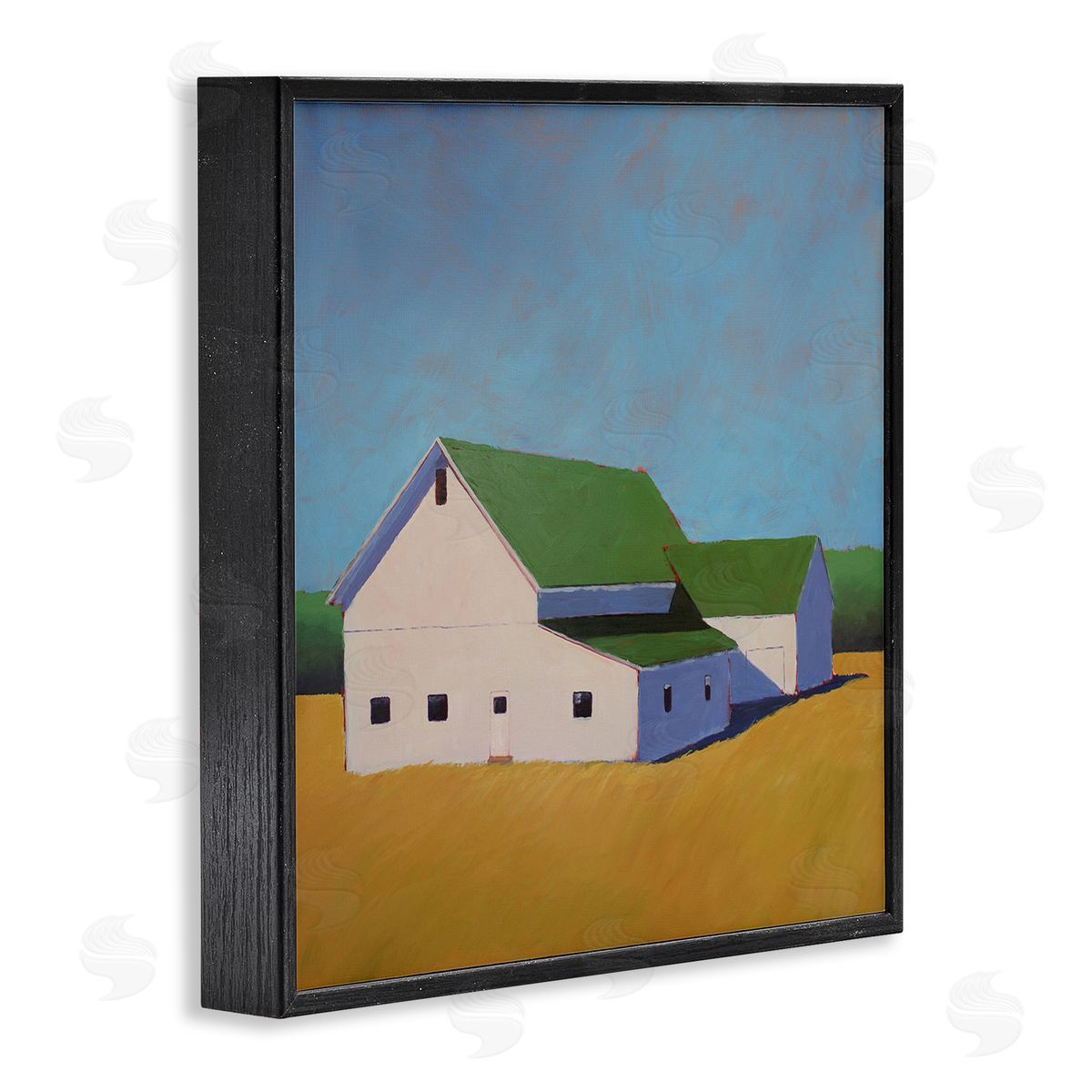 Carol Young Country Barn Landscape Black Framed Giclee Wall Artside_