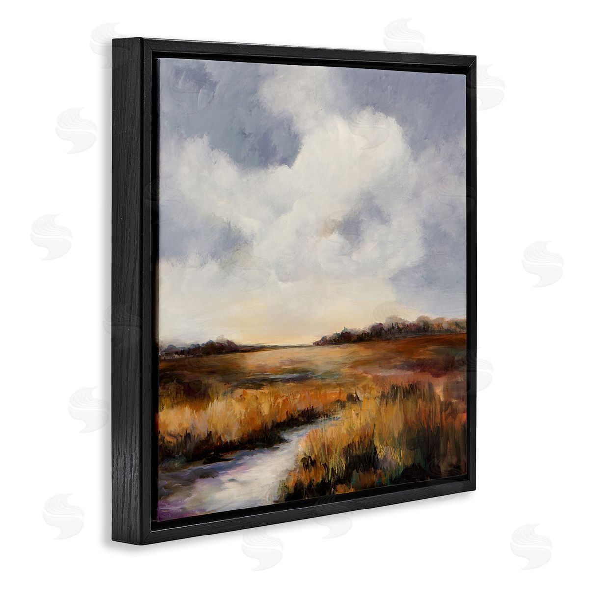 Karen Hale Traditional Country Landscape Black Floater Frame Canvas Artside_