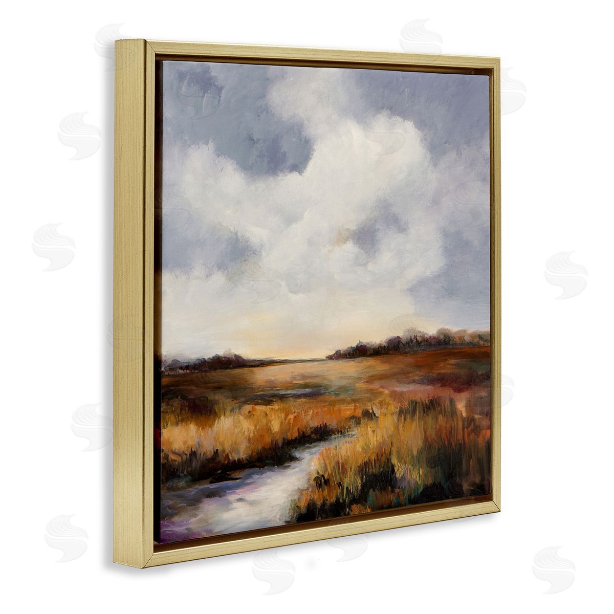 Karen Hale Traditional Country Landscape Gold Floater Frame Canvas Artside_