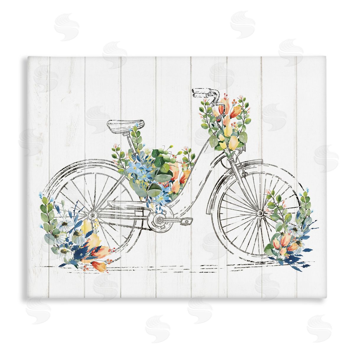 Kim Allen Floral Country Bicycle Canvas Wall Art