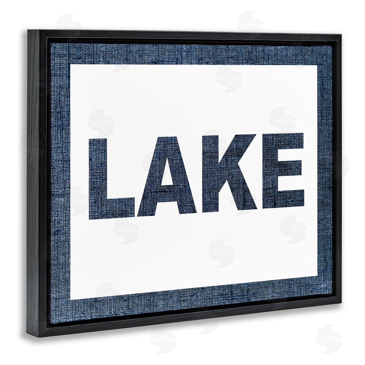 Stupell Studio Minimal Lake Phrase Black Floater Frame Canvas Artside_