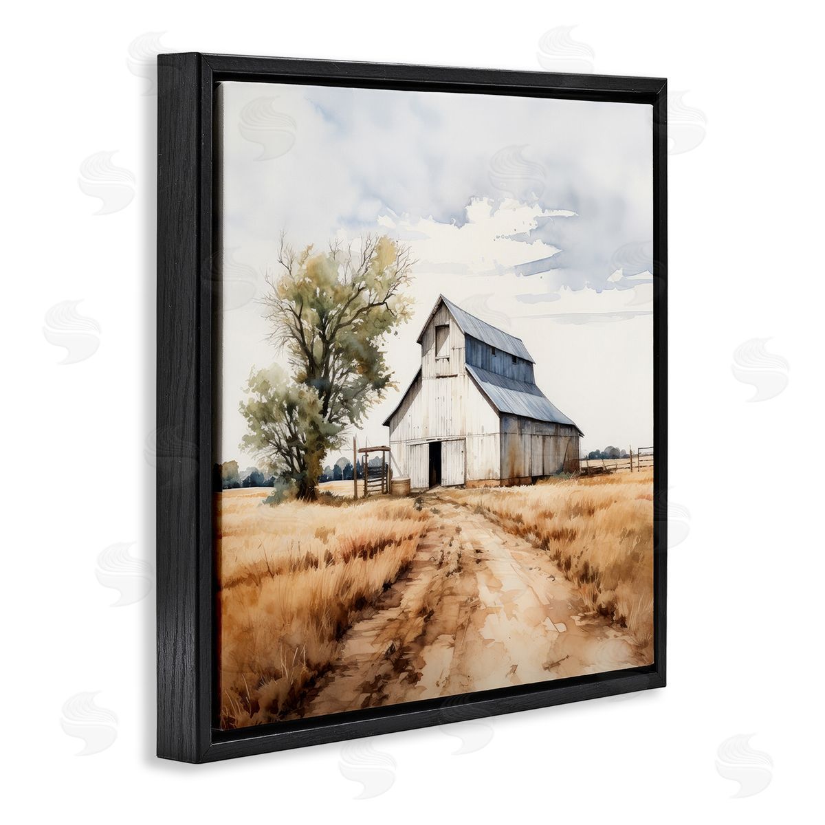 Ray Powers Farmhouse Barn Landscape Black Floater Frame Canvas Artside_