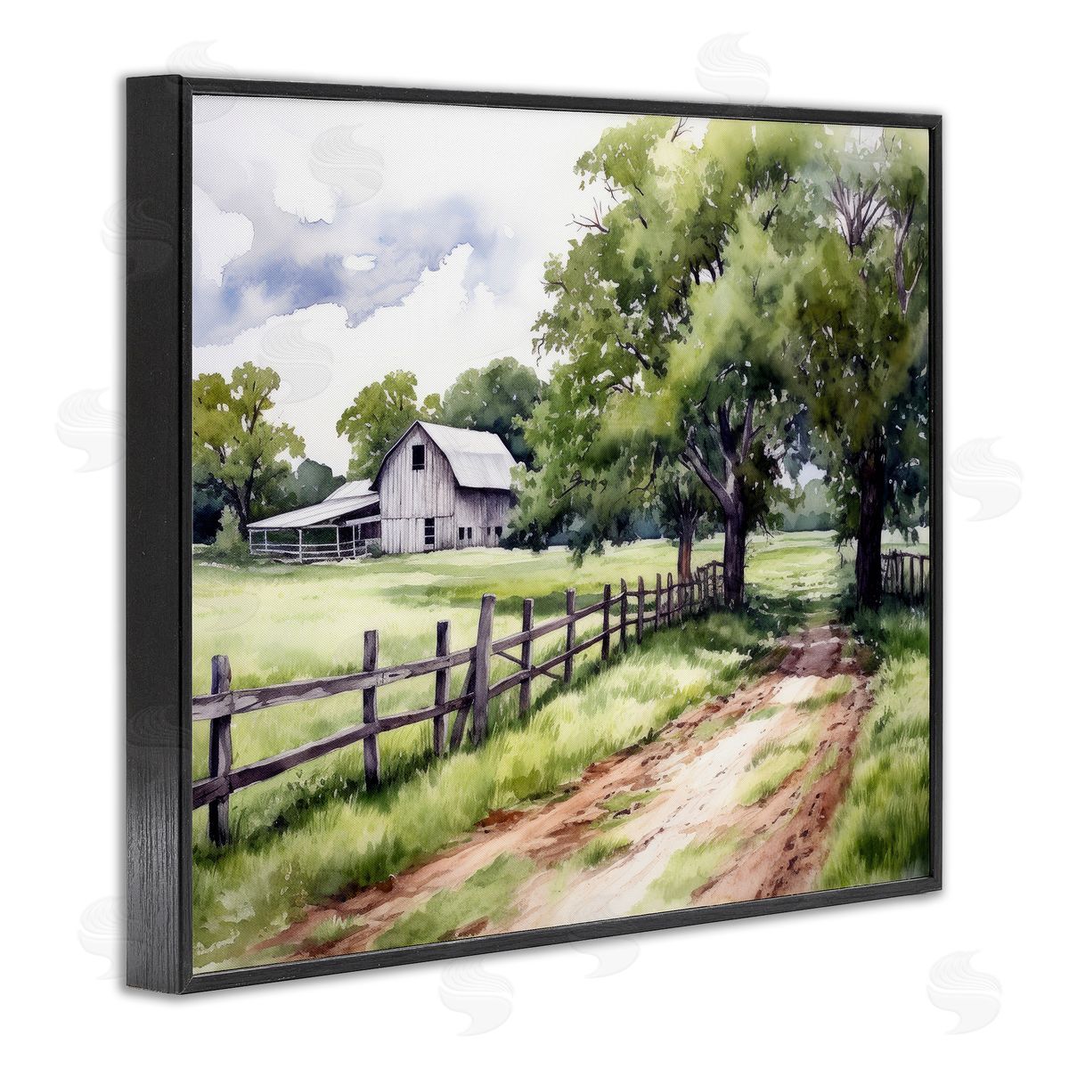 Ray Powers Countryside Cottage Painting Black Framed Giclee Wall Artside_