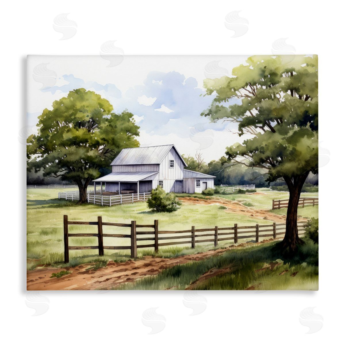 Ray Powers Rural Cottage Painting Canvas Wall Art