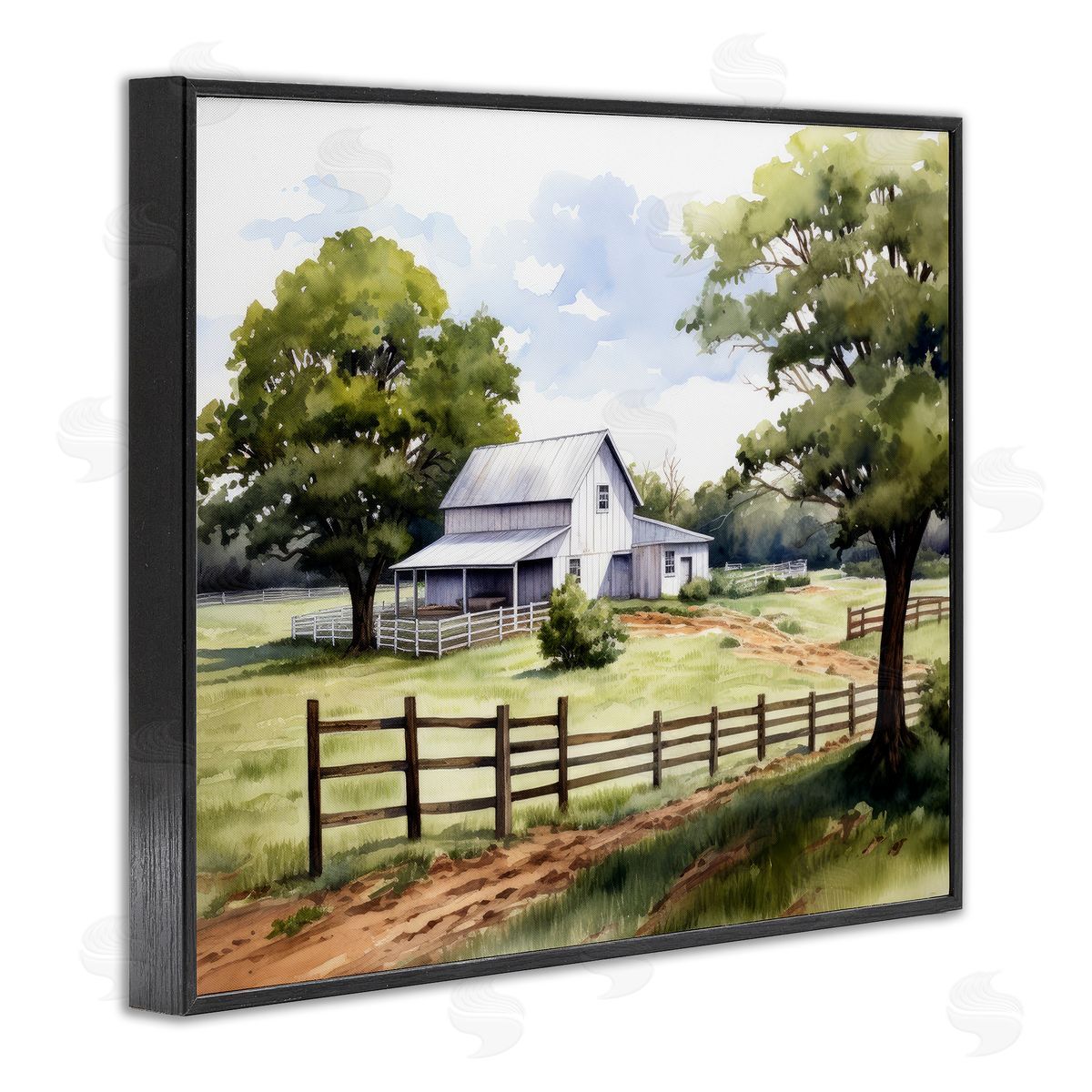 Ray Powers Rural Cottage Painting Black Framed Giclee Wall Artside_