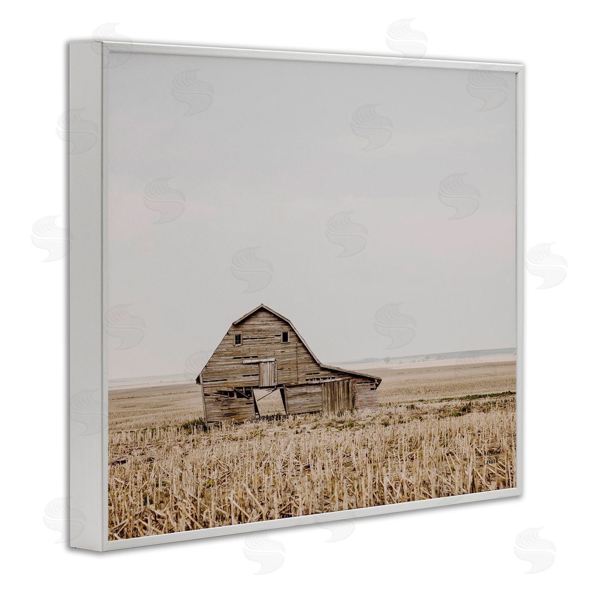 Nathan Larson Ranch Barn Photography White Framed Giclee Wall Artside_