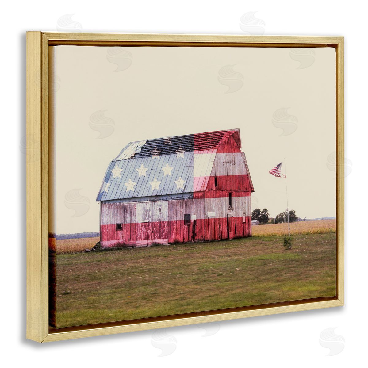 Daniel Sproul Americana Farmhouse Barn Gold Floater Frame Canvas Artside_