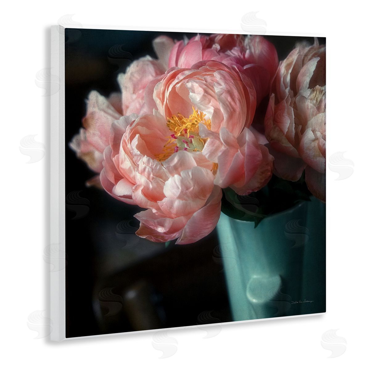 Debra Van Swearingen Pink Peony Photography Wall Plaque Artside_