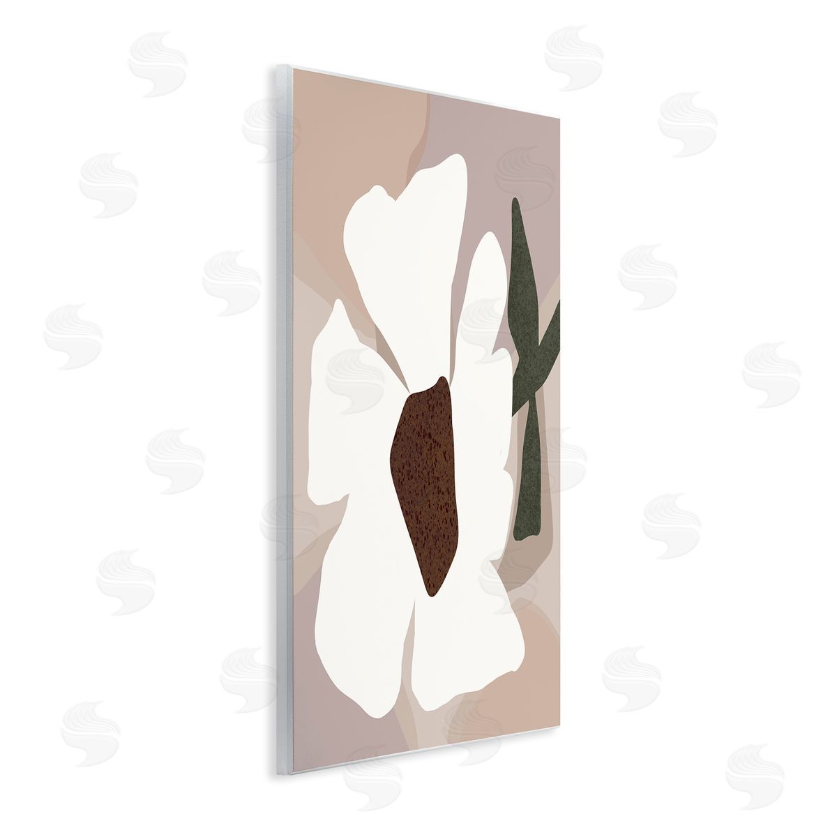 Regina Moore Modern White Petals Wall Plaque Artside_