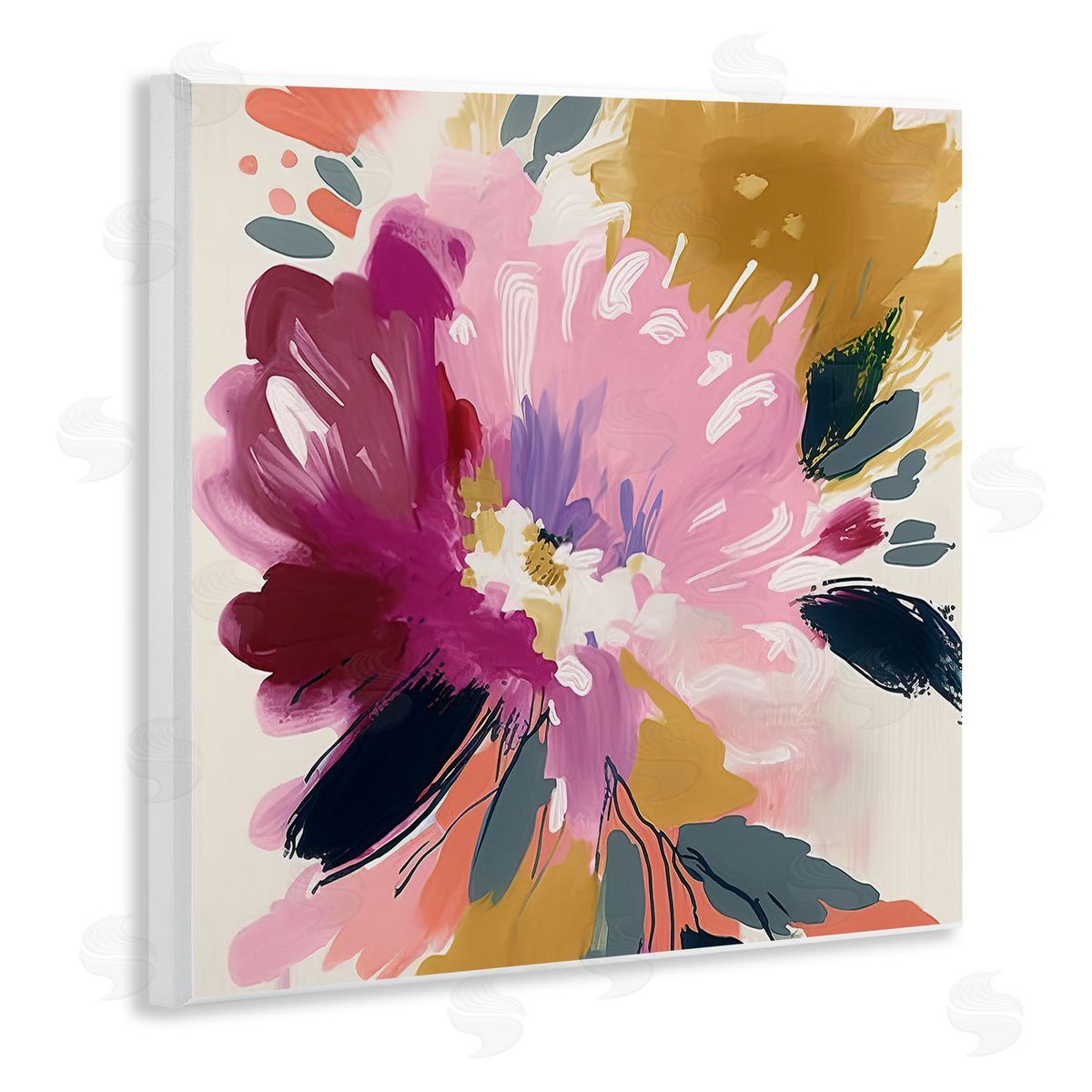 Andrea Haase Purple Abstract Floral Wall Plaque Artside_