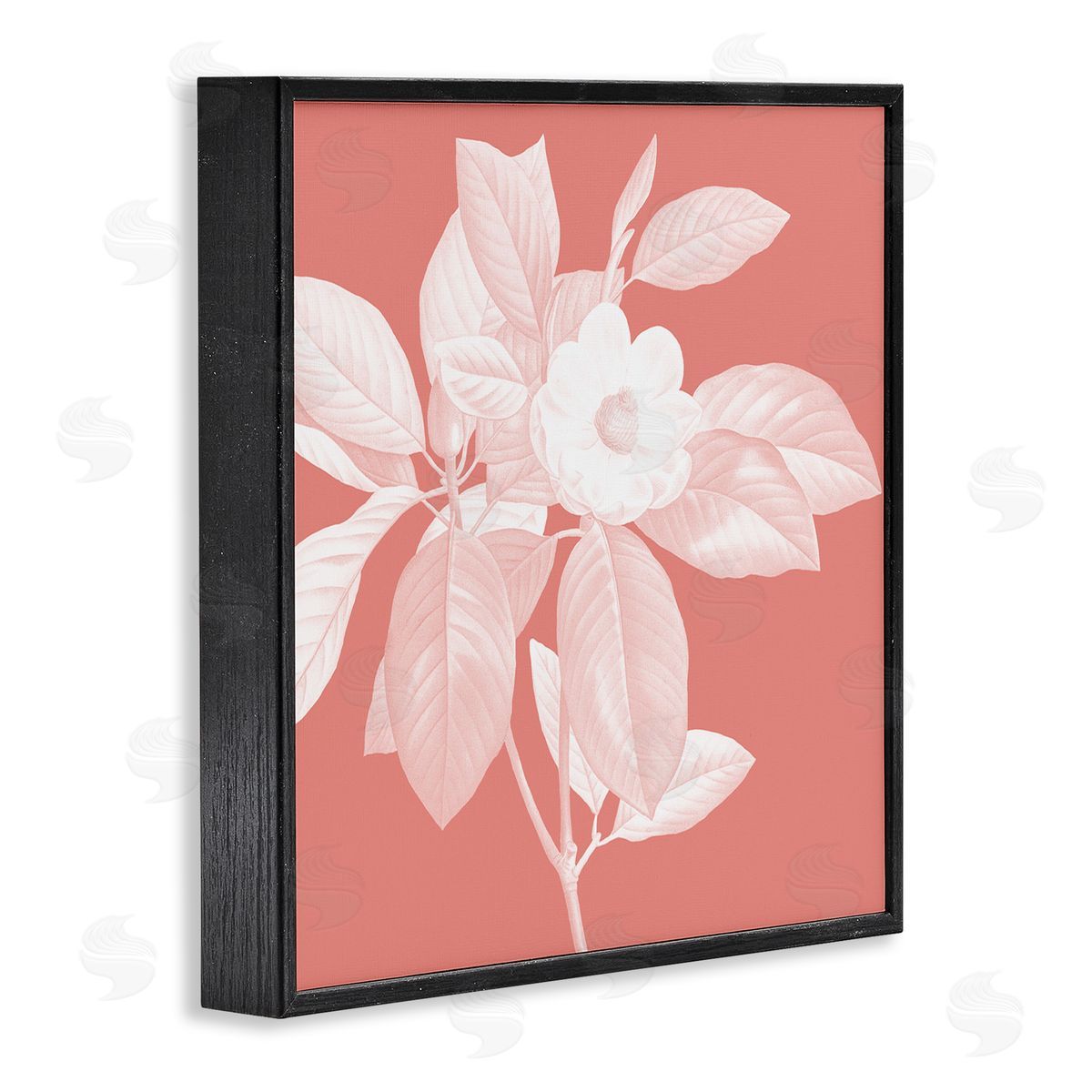 Andrea Haase Pink & White Floral Black Framed Giclee Wall Artside_