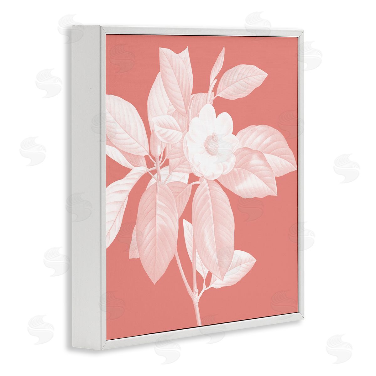 Andrea Haase Pink & White Floral White Framed Giclee Wall Artside_
