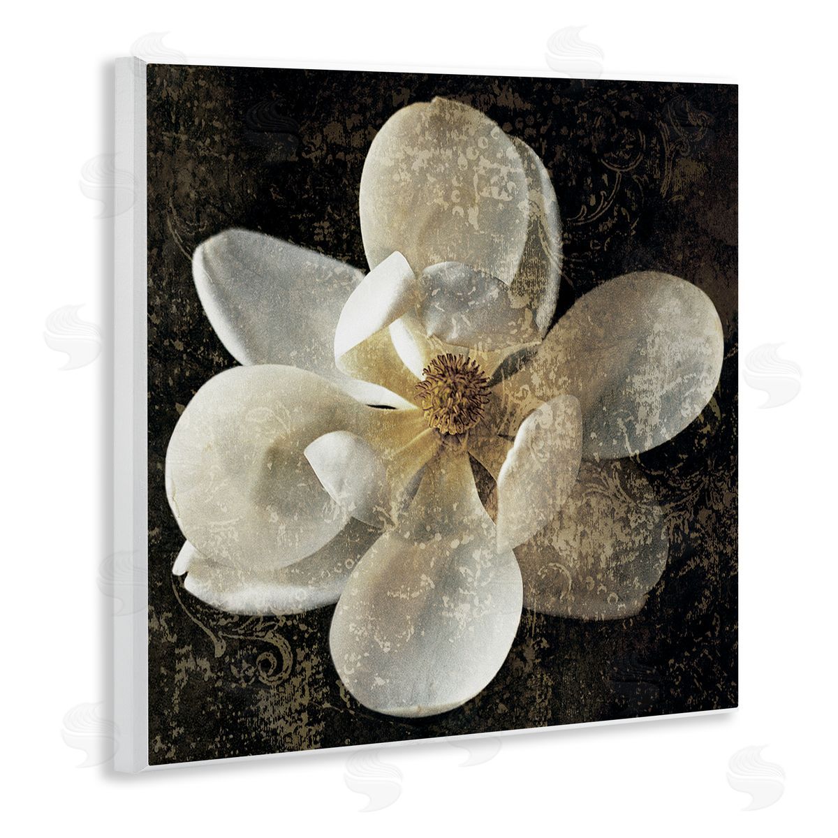 Rustic Patterned Magnolia Wood Plaque Wall Art, Home Decor by John Seba
